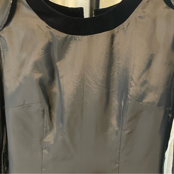 80s/90s Vintage Black Velvet dress with lace size small/medium NO TAG handmade - Picture 7 of 13